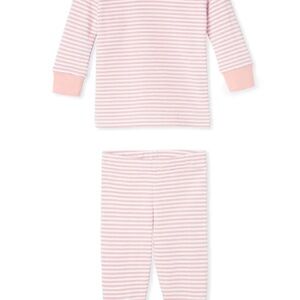 LAKE Pink and White Stripe Pajama Set